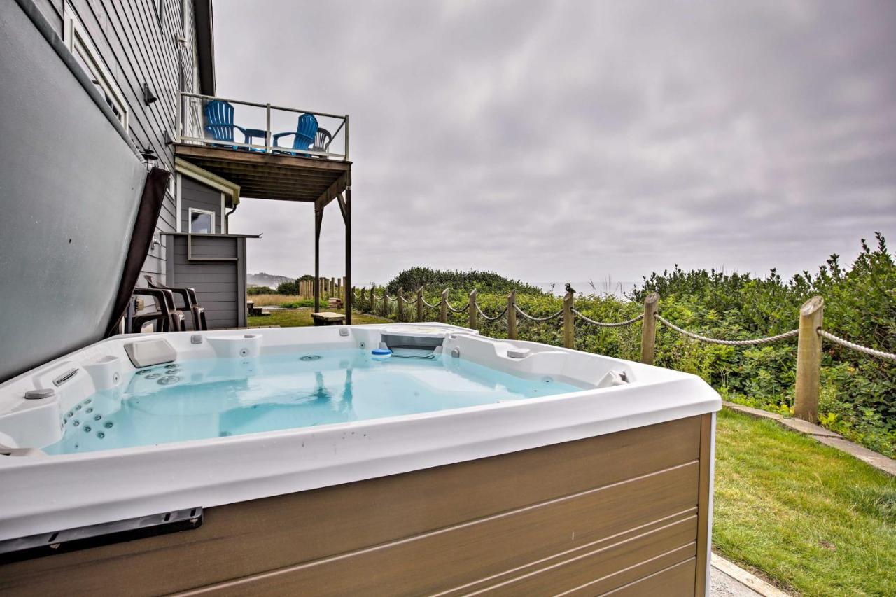 Oceanfront South Beach Home With Hot Tub And Sauna 纽波特 外观 照片